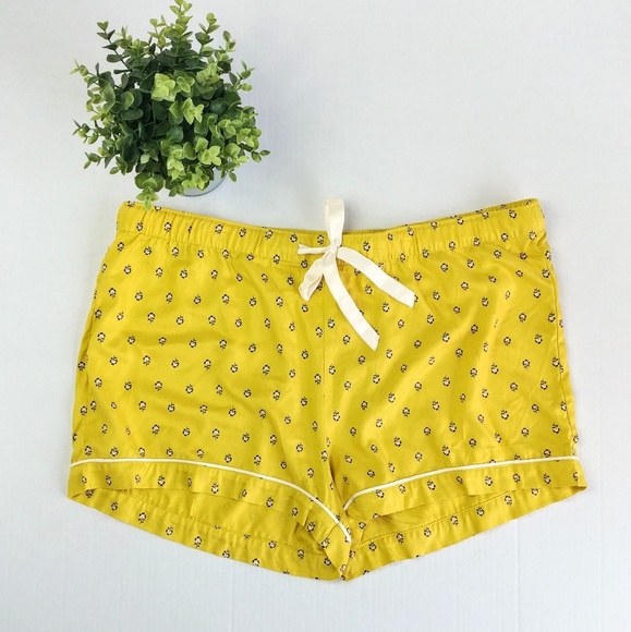 Yellow pajama shorts Clearance
